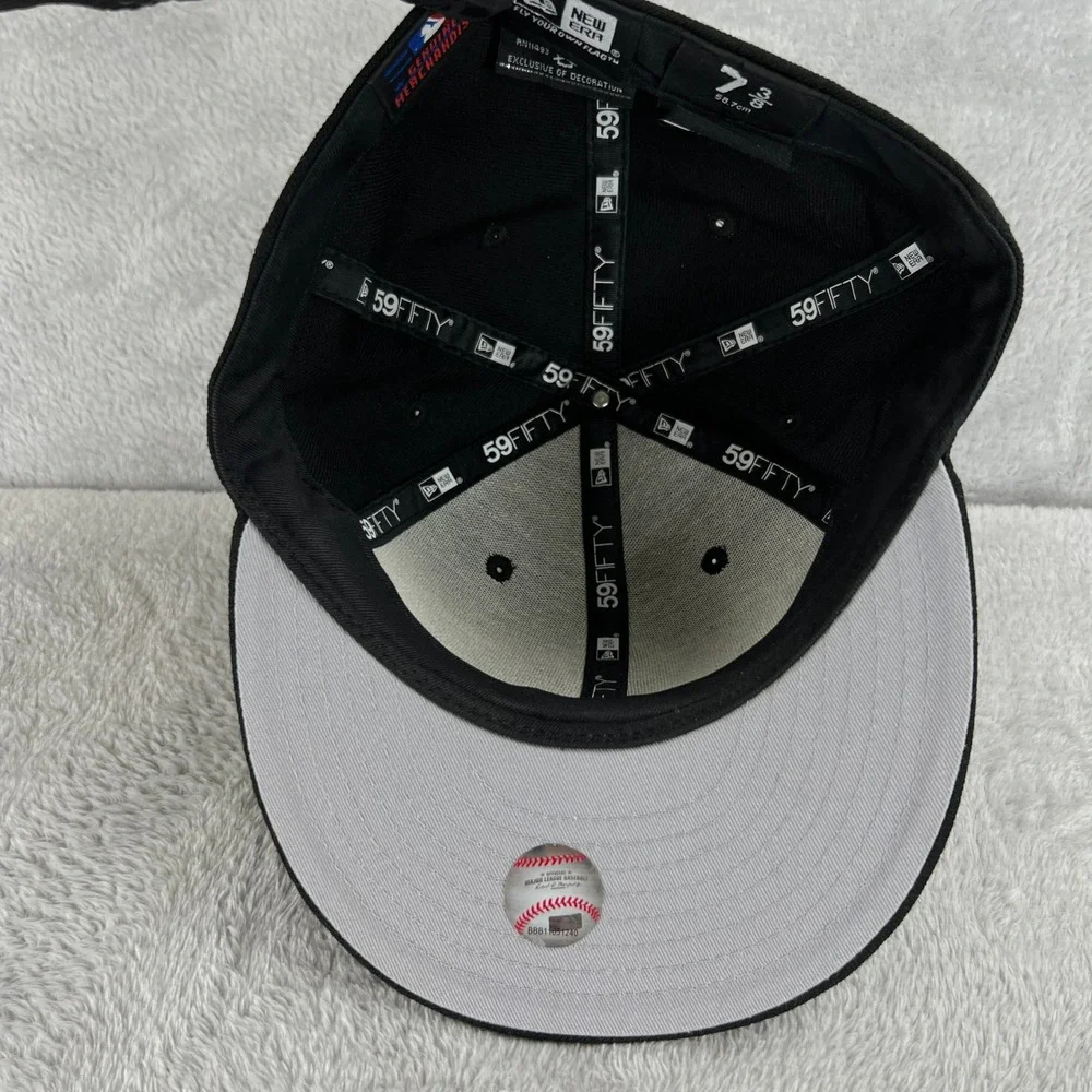 New Era 59FIFTY New York Yankees NY Fitted Hat 7 3/8 Black MLB Baseball Cap